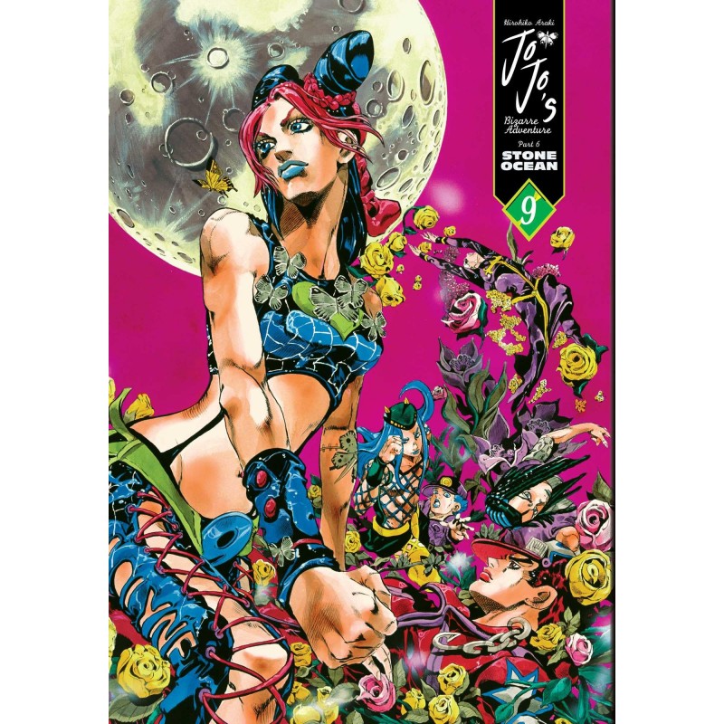Livro "JOJO'S BIZARRE ADVENTURE PARTE 6 : STONE OCEAN - VOL.9" (INGLÊS) (NOVO)