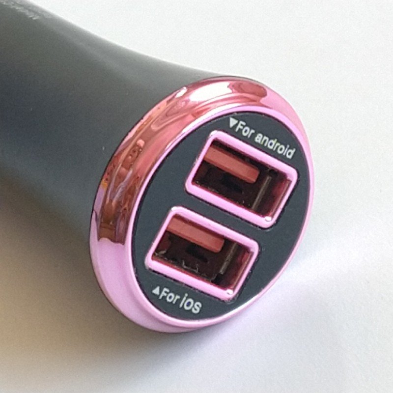 Carregador de Isqueiro Dupla Entrada USB
