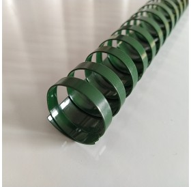 Argola Verde 30mm / lombada plástica 21 anéis redondos