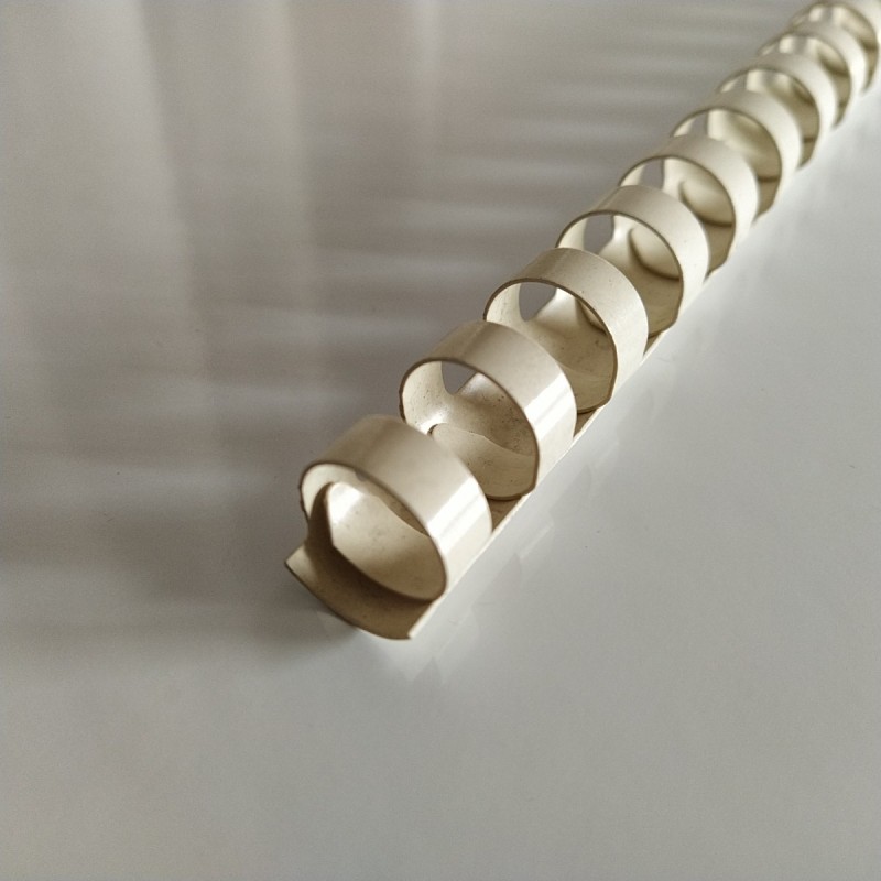 Argola Branca 15mm / lombada plástica 21 anéis redondos