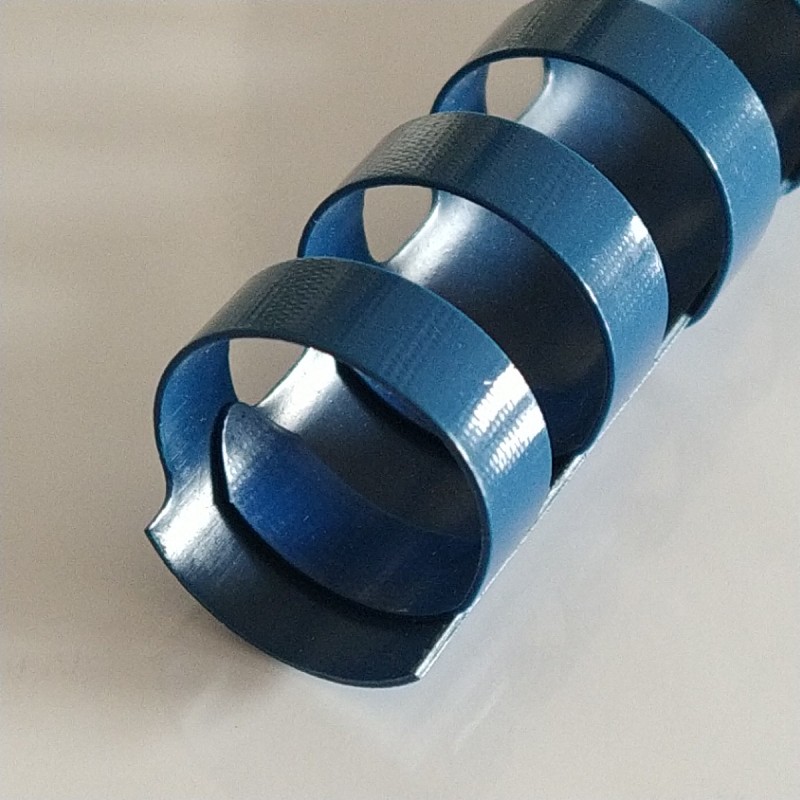 Argola Azul 15mm / lombada plástica 21 anéis redondos