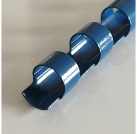 Argola Azul 6mm / lombada plástica 21 anéis redondos