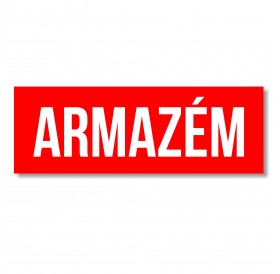 Placa "Armazém" Vermelho