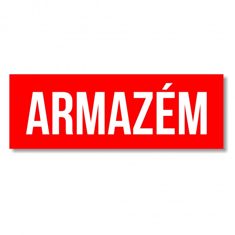 Placa "Armazém" Vermelho