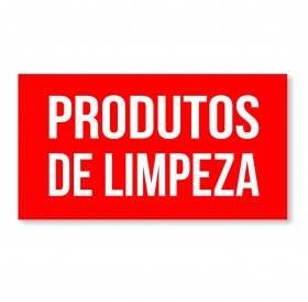 Autocolante "Produtos de Limpeza" Vermelho