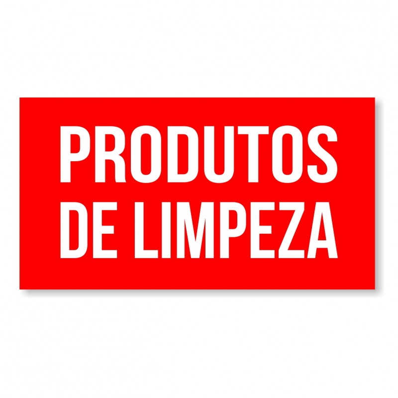 Autocolante "Produtos de Limpeza" Vermelho Autocolante "Produtos de Limpeza" Vermelho