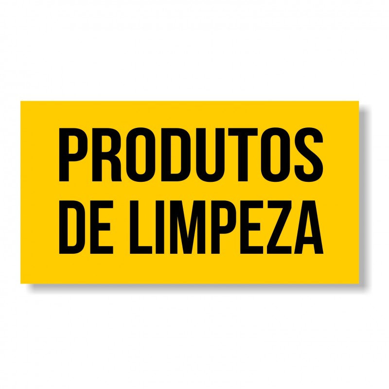 Autocolante "Produtos de Limpeza" Amarelo