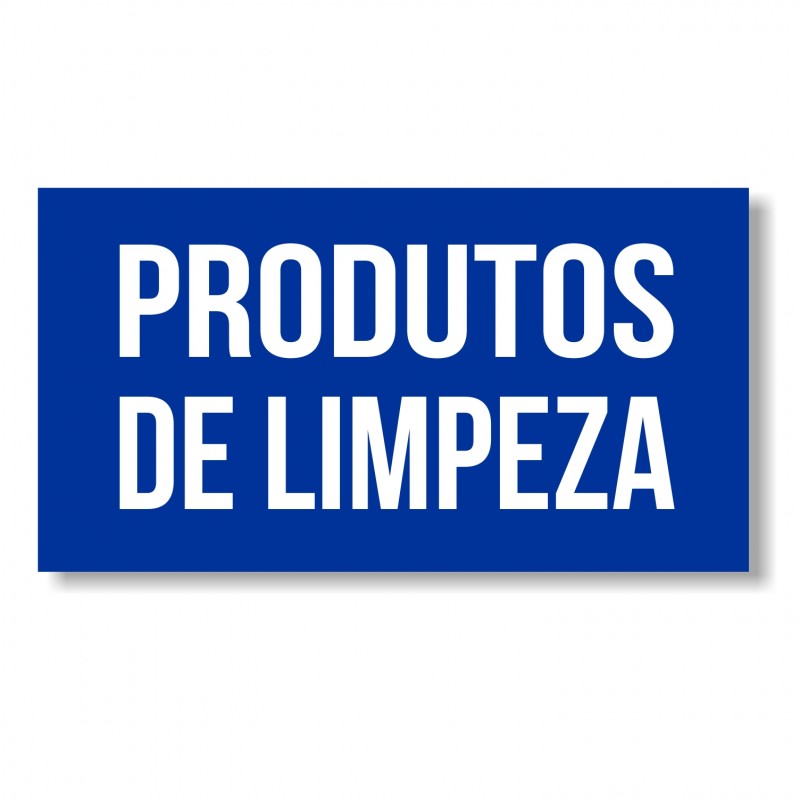 Autocolante "Produtos de Limpeza" Azul Autocolante "Produtos de Limpeza" Azul
