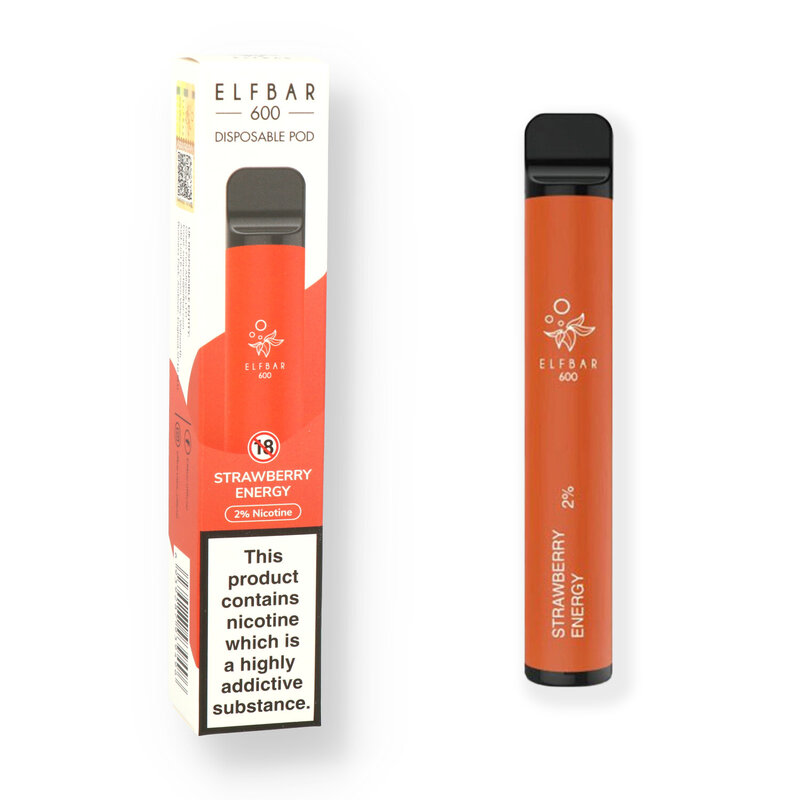 Elf Bar 600 Vape descartável Strawberry Energy