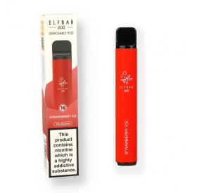 Elf Bar 600 Vape descartável Strawberry Ice