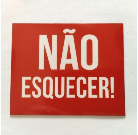 Magnético "Não Esquecer!" Vermelho