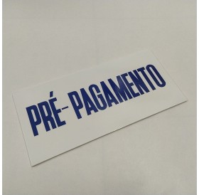 Placa "Pré-Pagamento" Azul