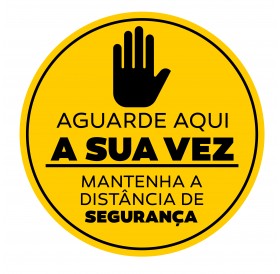 Aguarde aqui a sua vez - Aviso