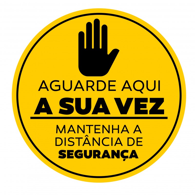 Aguarde aqui a sua vez - Aviso