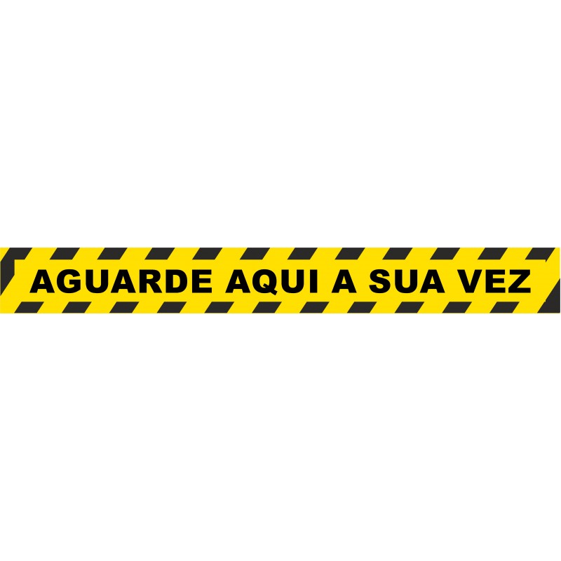 Autocolante para chão "Aguarde Aqui a Sua Vez"