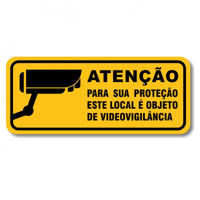 Placa "Atenção Videovigilância"