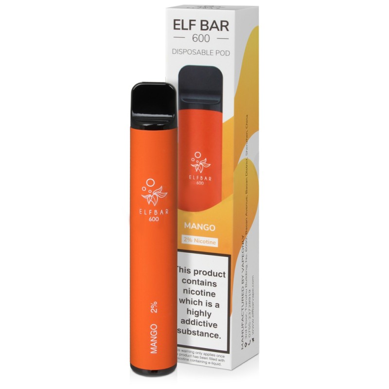 Vaporizador Elf Bar 600 Descartável Mango