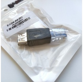 Adaptador para Ethernet (USB 2.0 Fêmea para RJ45 Macho, Preto)