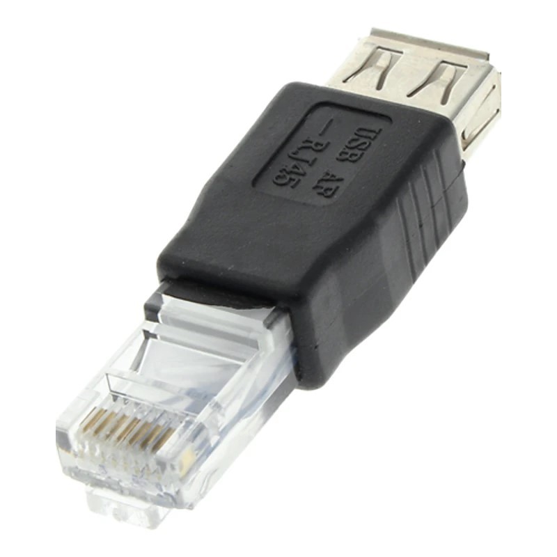 Adaptador para Ethernet (USB 2.0 Fêmea para RJ45 Macho, Preto)