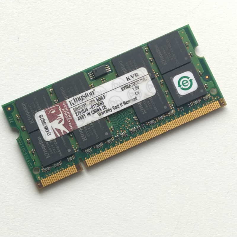Memória 1GB SODIMM DDR2 Kingston para portátil