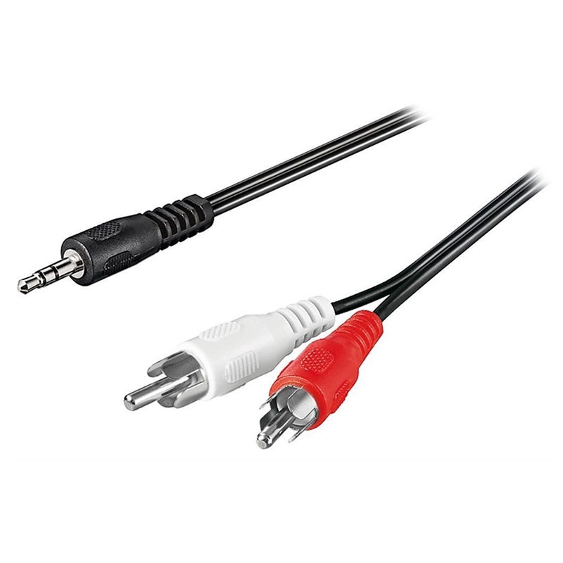 Cabo Mini-Jack 3,5 / RCA 2 Vias Macho-Macho
