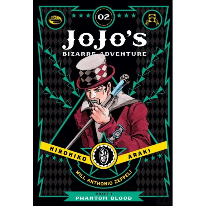 Livro "JOJO'S BIZARRE ADVENTURE PARTE 1 : PHANTOM BLOOD - VOL.2" (INGLÊS) (NOVO)