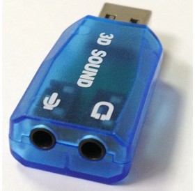 Placa de Som Externa USB 3D Sound