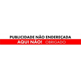Autocolante "Publicidade Não Endereçada Aqui Não" Tira Vermelha