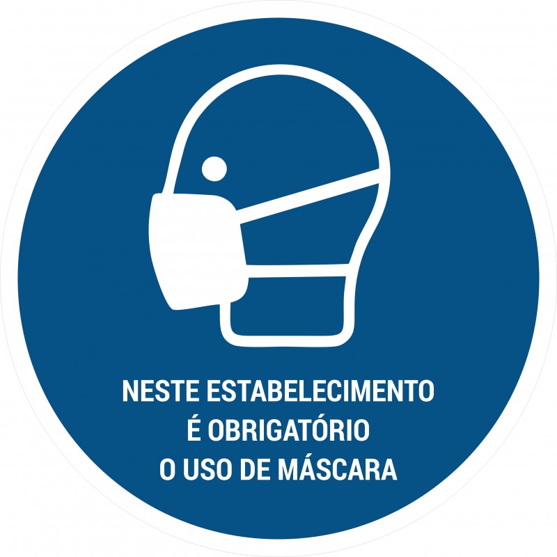 Obrigatório o uso de máscara - Aviso