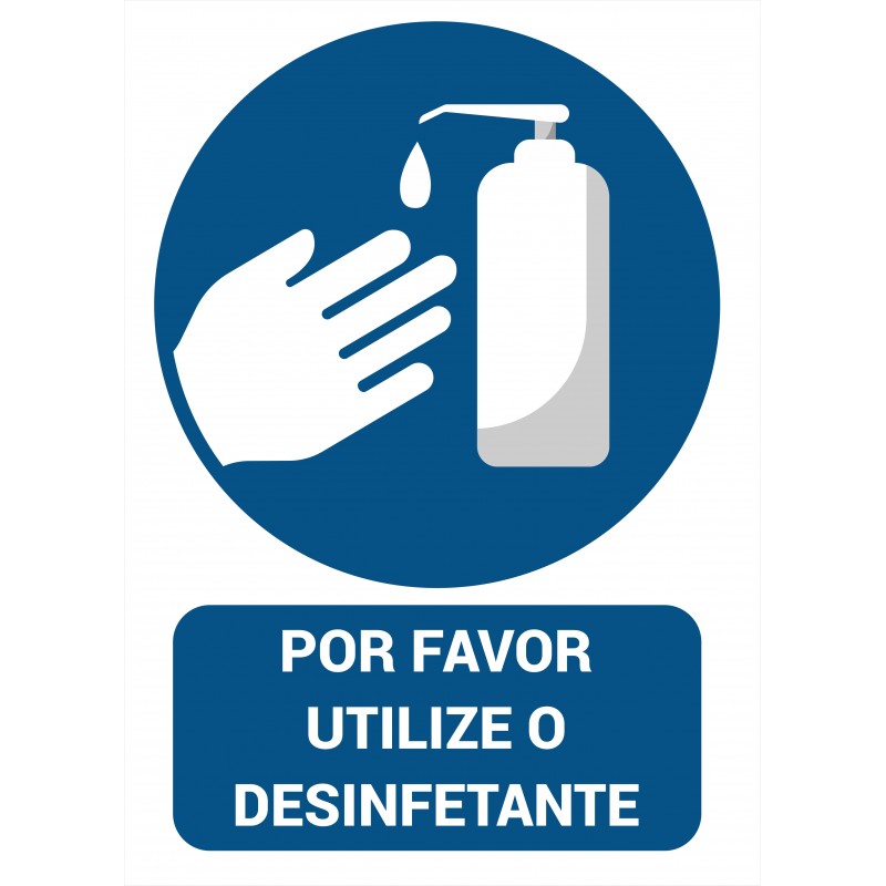 Autocolante "Utilize o desinfetante" 