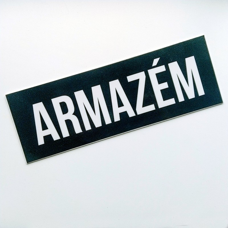 Placa "Armazém" Preto Placa "Armazém" Preto